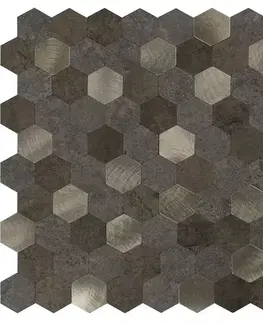 Dekoračný samolepiaci panel Mood Gold Hexagon