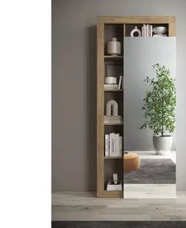 MC Akcent Šatníková skriňa LENOR 91x209 cm biela/hnedá 8024963429557
