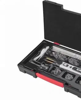 EXTOL PREMIUM Pero na zošívanie plastov akumulátorové, 2Ah, nabíjanie USB-C, príslušenstvo