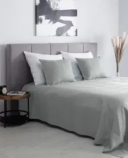 Dekoria Prehoz Linen 260x260cm svetlo šedý, 260 x 260 cm