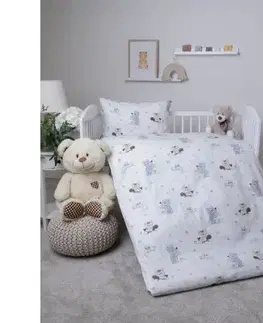 MKLozkoviny.sk Bavlnené obliečky Renforcé  do postieľky – Lesní priatelia - 100 × 135 cm - 40 x 60 cm