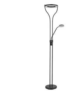 Globo 59038SD - LED stmievateľná stojacia lampa EBRO 20W/230V + 4W 3000K čierna 59038SD