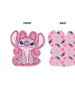3D mikroplyšový detský vankúšik Lilo and Stitch ružový Setino Tiahome