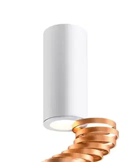 Stropná lampa zlatá+biela 6x20cm trubica
