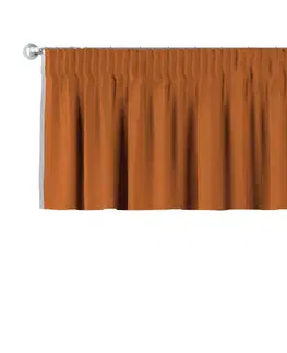 Dekoria Krátky záves na riasiacej páske, hrdzavá, 130 x 40 cm, Cotton Panama, 702-42