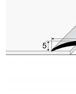 Prechodový profil 30 mm, oblý (skrutkovací) | nivelácia 0 - 3 mm Stříbro E01