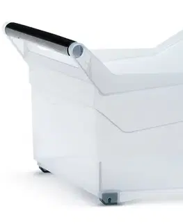 NABBI NUK5L plastový úložný box na kolieskach 29 l priehľadná