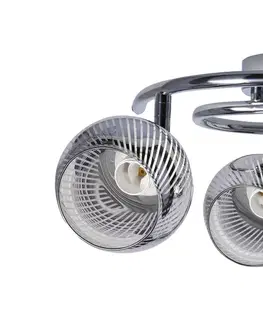 Špirálová stropná lampa 3X10W E14 LED chróm FORT