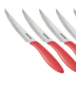 Tescoma nôž steakový PRESTO 12 cm, 6 ks, červená