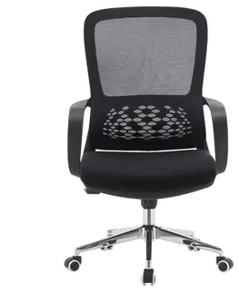 KONDELA Foster Typ 2 kancelárske kreslo čierna / chróm