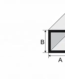Profil dutý hranol čtvercový Stříbro E01 tl. 1 mm