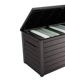 Plastový úložný box 850L (hnedý)