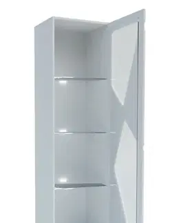 FANCY vysoká vitrína, biela