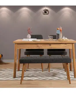 Set stola a stoličiek (4 kusy) Costa Atlantice-Anthracite