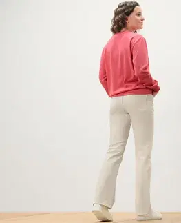 Bootcut džínsky – strih »Lou«, krémovobiele