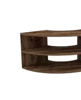 MELL rohový TV stolík, orech