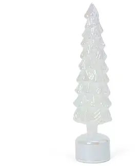 Otáčajúci sa LED dekoračný strom zo skla, veľký