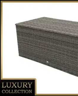 DEOKORK Box na podušky 170 x 90 cm BORNEO LUXURY (sivá)