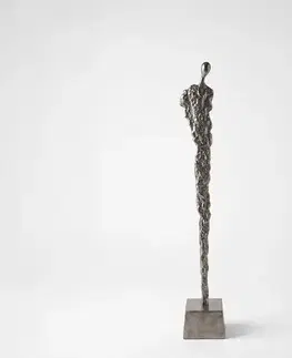 DELIFE Figúrka Aureon B14 x T14 x H91 cm hliník platinová ručne vyrobená