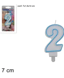 MAKRO - Sviečka tortová 2 modrá