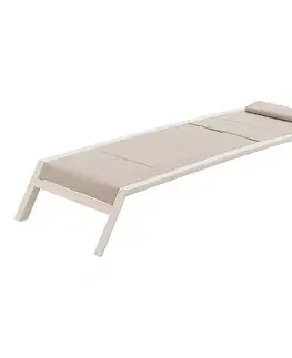 DEOKORK Kovové lehátko LISABON (ivory)
