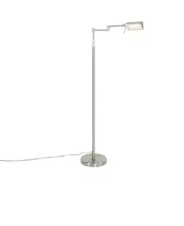 Dizajnová stojaca lampa oceľ vrátane LED s dotykovým stmievačom - Notia
