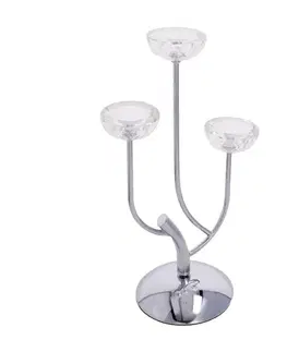 Dekoria Svietnik Elisabeth silver wys. 44,5cm, 25x16x44,5cm