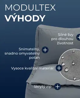 DEOKORK Záhradný detský textilný stredový diel MODULTEX KIDS (sivá) bez náplne