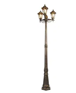Antická vonkajšia lampa zlatá 3-svetlá IP44 - New Haven