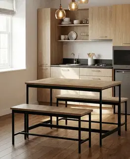 Jedálenský set s 2 lavicami AUT-G1175