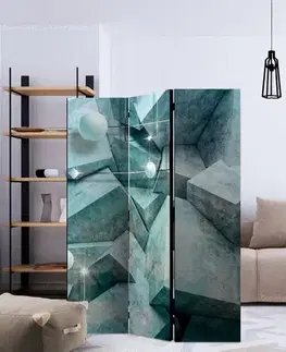 Paraván Concrete Cubes (Green) Dekorhome