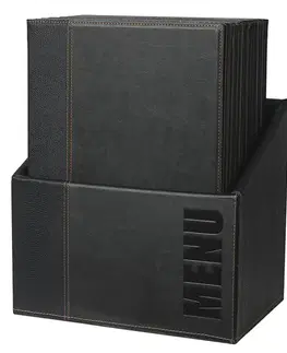 SECURIT Box s jedálnymi lístkami TRENDY, čierna (20 ks)