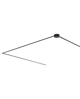 Moderný koľajnicový systém osvetlenia čierny 1-fázový 600 cm s okrúhlym zdrojom napájania - Magnetic