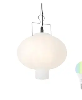 Inteligentné vonkajšie závesné svietidlo biele 35 cm vrátane Wifi A60 - Pion