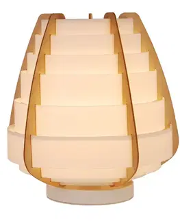 Stolová lampa béžová drevo+plast Nagoja Ledea
