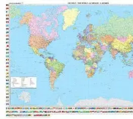 Svet nástenná mapa politická lamino+lišta WELT PI3