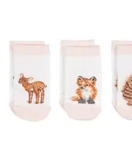 Detské ponožky "Little Forest" Wrendale Designs, 3 páry (0–6 mes.) – lesné zvieratká