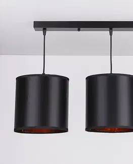 Závesná lampa čierna 3xE27 Candida