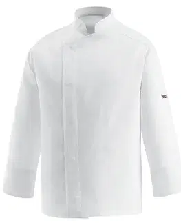 EGOCHEF Kuchársky rondon ALL WHITE - dlhý rukáv (polybavlna) S