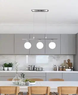 Závesná lampa s chrómovým tienidlom, 3xG9 Oden