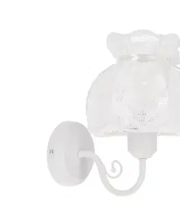 ROSSINI biela nástenná lampa 1x40W E27 biele tienidlo