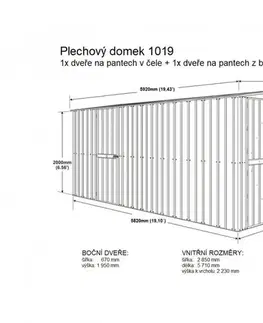 Záhradný domček kovový Lanitplast