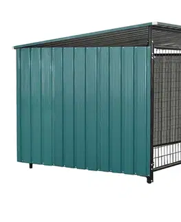 KONDELA Dogny Typ 6 voliéra pre psa 135x260x116 cm tmavozelená / antracit
