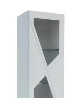 FANCY vysoká vitrína, biela
