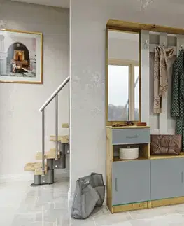MÁŠA SET 2 predsieňová zostava, činčila/dub Artisan