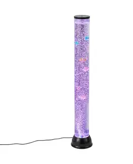 Bublinková trubica čierna 90 cm vrátane LED RGB - Zoop