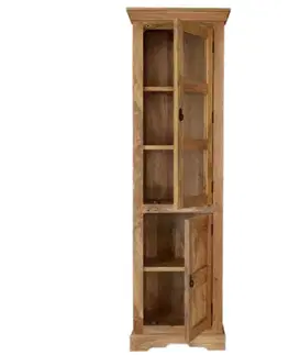 Vitrína Guru 60x200x45 z mangového dreva