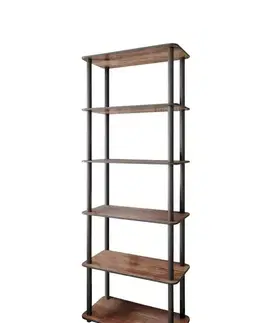 Knižnica Bookcase 6 Rect - Walnut