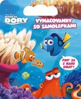 Vymaľovanky so samolepkami - Hľadá sa Dory
