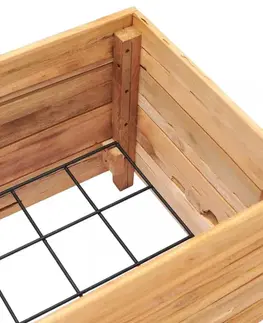 Záhradný kvetináč teakové drevo Dekorhome